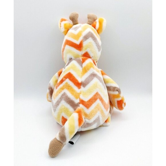 Little Miracles Yellow Orange Taupe Plush Giraffe Stuffed Animal Rattle 18" - Picture 3 of 4
